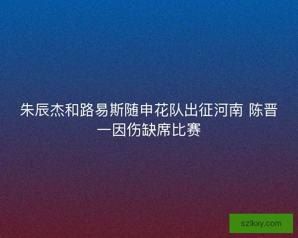 朱辰杰和路易斯随申花队出征河南 陈晋一因伤缺席比赛